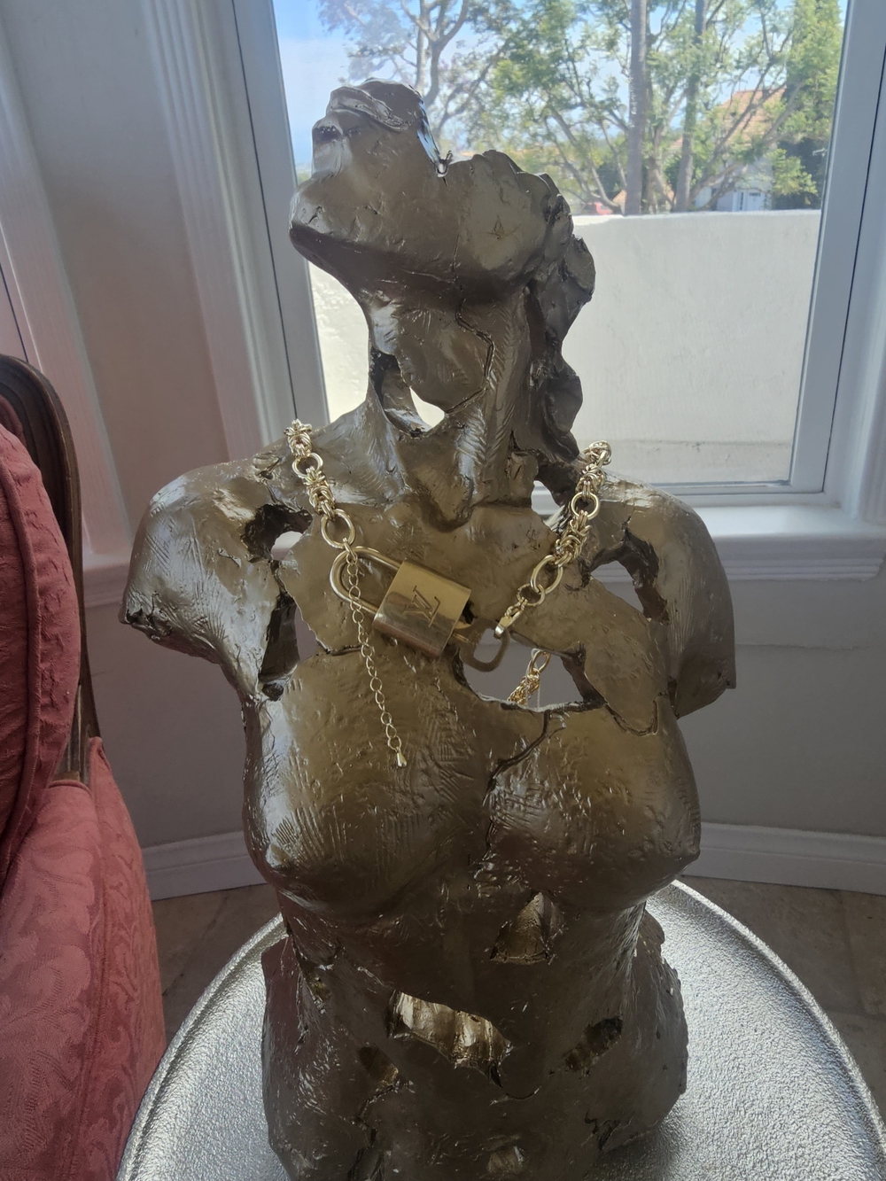 Louis Vuitton Lock and Key with Chain Necklace for Women